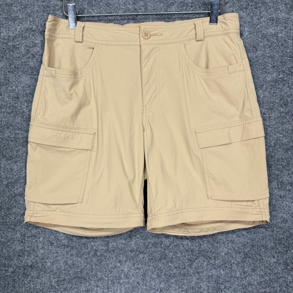 REI Co Op Pants Women 10 Khaki‎ Zip Off Convertible Cargo Shorts Outdoor Hiking - Picture 6 of 16